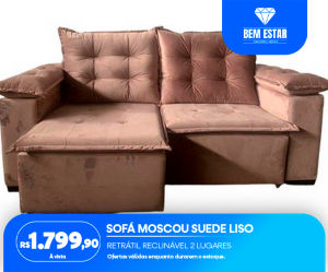 Promo Sofa Retratill e Reclinavel moscou com Montagem Gratis para Sala de estar