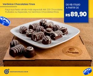 Faca sua festa ainda mais especial Ate 220 Chocolates Trufados ou Especiais na Veronica Chocolates Finos