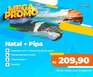 MEGA PROMO 2025 Pacote Completo de Viagem para Natal  Pipa