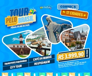 OFERTA TOUR PELO BRASIL! Pacote Tour Pelo Brasil Ferias Julho de 2025 Conheca 17 cidades em uma viagem unica