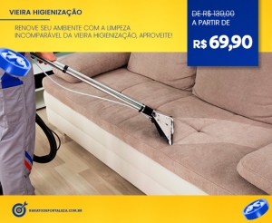 OFERTA EXCLUSIVA Renove seu ambiente com a limpeza incomparavel da Vieira Higienizacao Lavagem de sofas