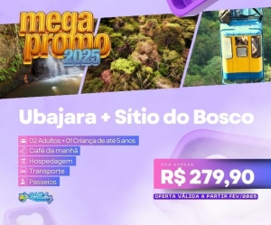 MEGA PROMO 2025 Pacote Completo de Viagem para Ubajara Sitio do Bosco com a Holliday